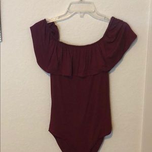 Off the shoulder body suit